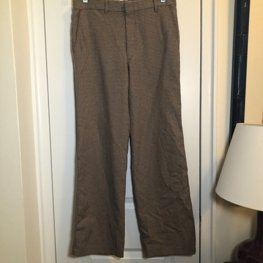The Vintage Twin (Sears) Classic Tweed Tan/Brown Trousers Size 32/30 EUC